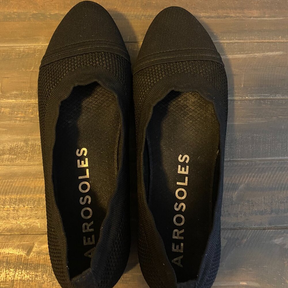 Aerosoles Anita Ballet Flats Black Women's 9.5